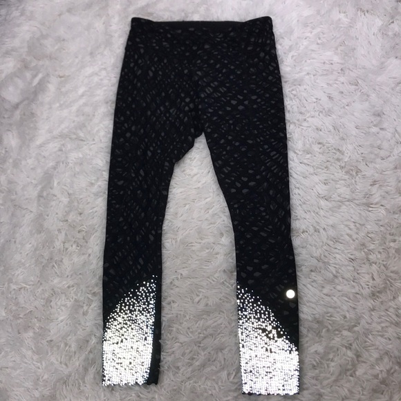 Lululemon Tight Stuff Tight (Reflective) Simply Lace Play Dark Slate Black - Picture 2 of 8